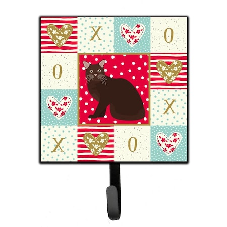 Carolines Treasures 4.25 x 1 x 7 in. Burmese No.2 Cat Love Leash or Key Holder CK5748SH4